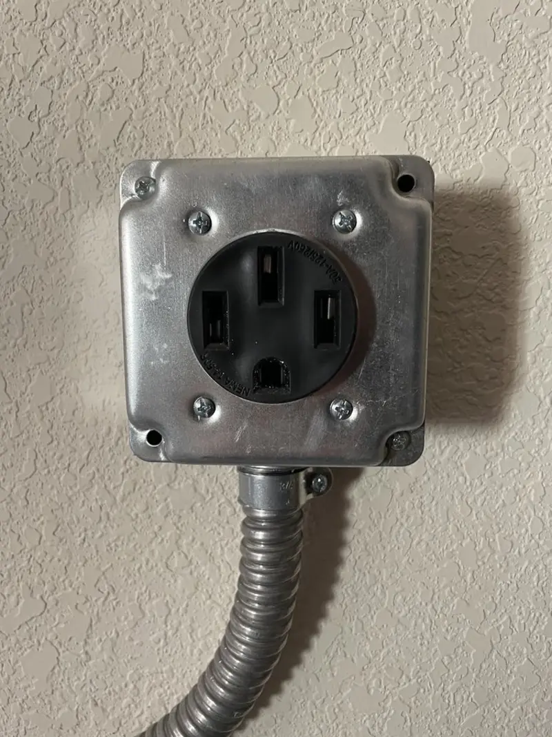 NEMA 14-50 outlet installed for Electrical Panel Upgrade in Ray